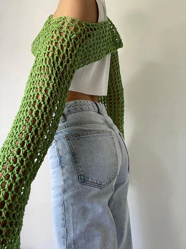 Hollow Out Crochet Bolero Knit - Image 3