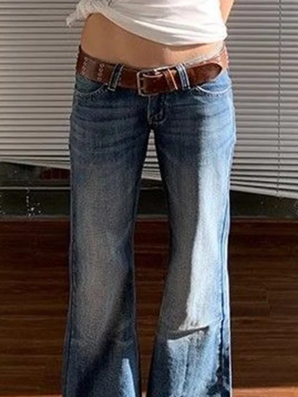 Vintage High Street Flare Jeans - Image 3