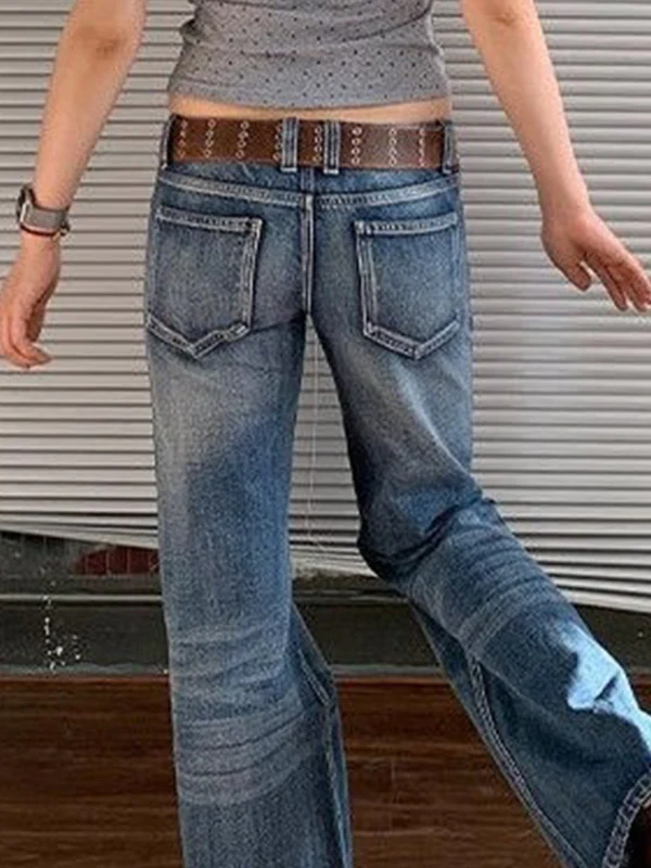 Vintage High Street Flare Jeans - Image 4