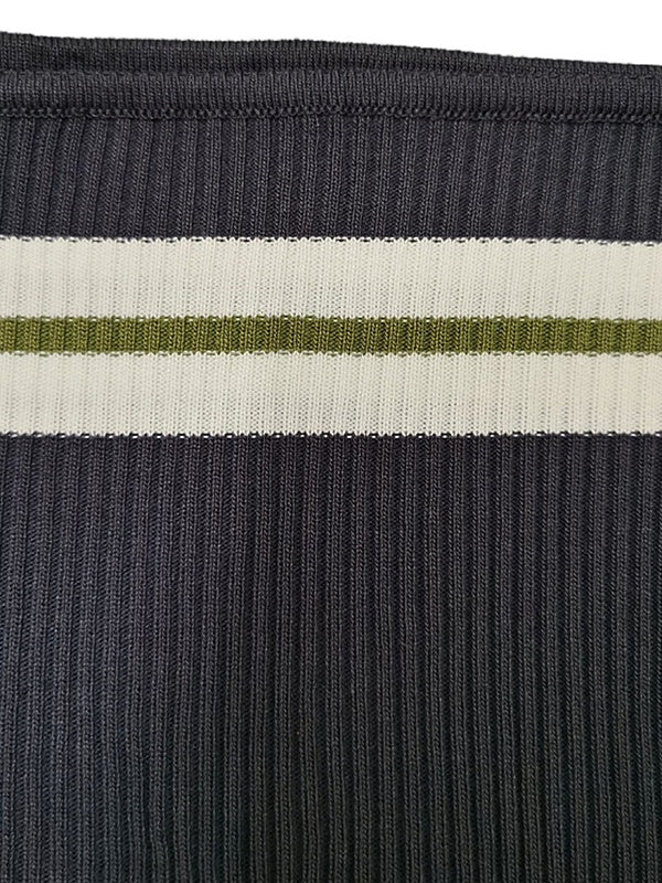 Knit Striped Bandeau Crop Top - Image 3