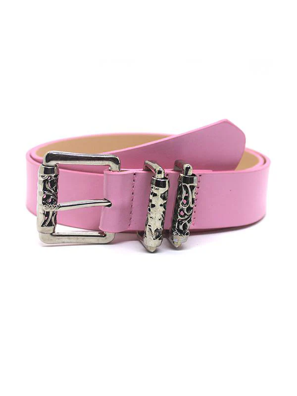 Punk Engraved Roller Buckle Belt - Image 3