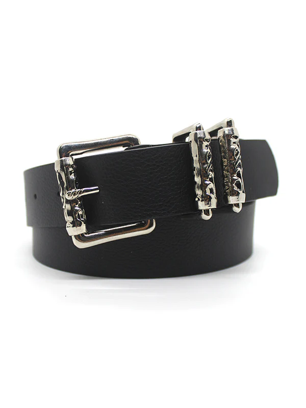 Punk Engraved Roller Buckle Belt - Image 4