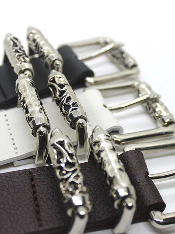 Punk Engraved Roller Buckle Belt - Image 7